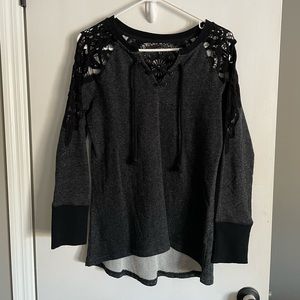 Lightweight Sweatshirt With Lace